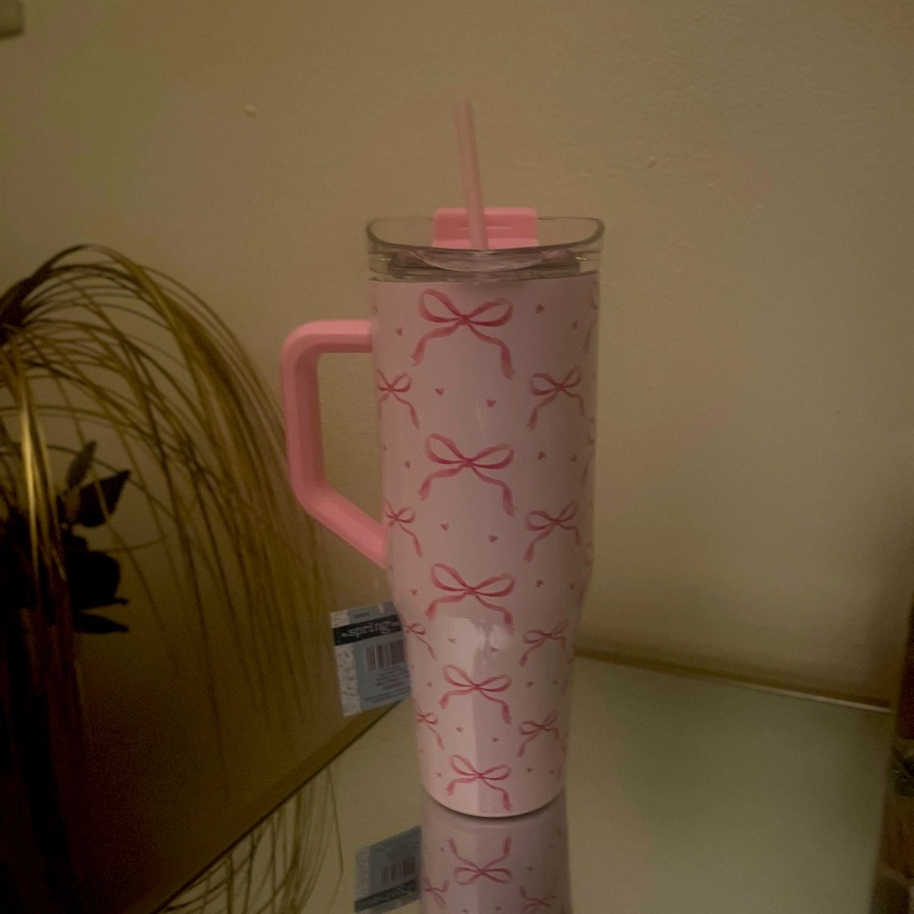 Hobby Lobby Pink Bow tumbler